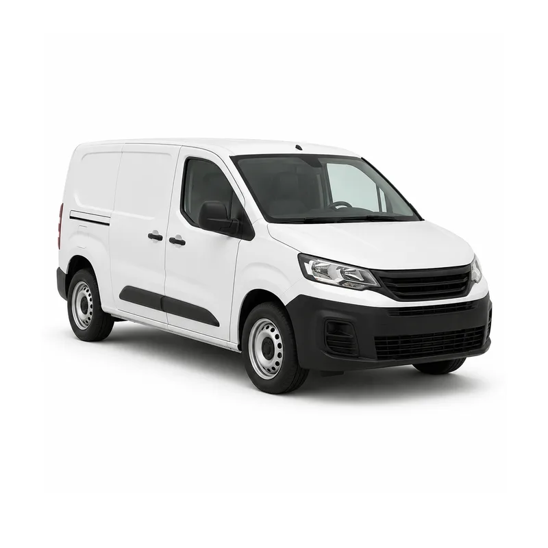 A white panel van
